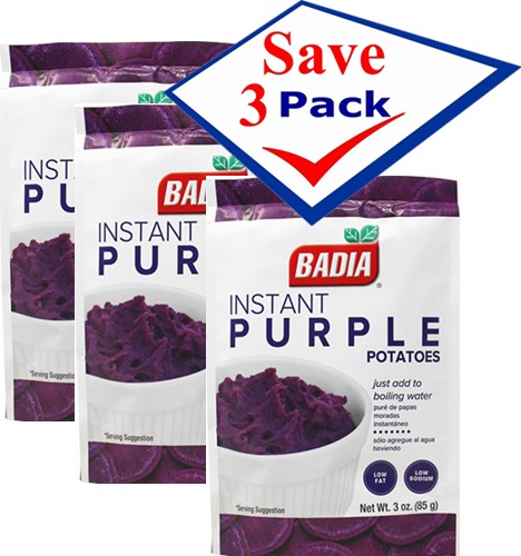 Badia Instant Purple Potatoes  3 oz Pack of 3